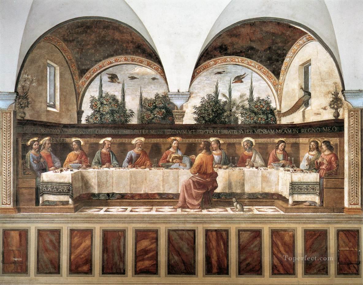La Cène 1486 religieuse Domenico Ghirlandaio Religieuse Christianisme Peintures à l'huile